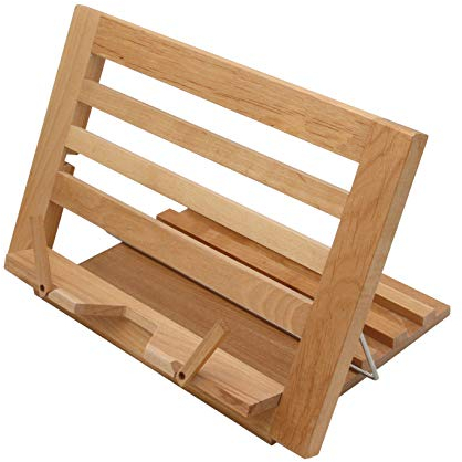 Paintersisters® Buchhalter aus Buchenholz, Leseständer, Kochbuchhalter, Notenständer, Tischstaffelei, Buchstütze, Pad-Ständer, Rezepthalter