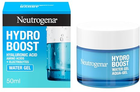 Neutrogena Hydro Boost Water Gel (1x 50ml), Oil-Free Face Cream with Hyaluronic Acid, Amino Acids and Electrolytes, Lightweight Face Care with 72 Hour Hydration, For Acne-Prone and Sensitive Skin