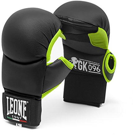 LEONE 1947 Guanti Fit Karate, Unisex – Adulto, Nero, S, GK096