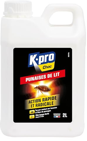Kapo Choc Insecticide Punaises de lit - Idéal pour traiter les grandes surfaces - Action rapide et radicale - Effet longue durée 3 mois