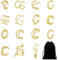15 Stück goldene Ohrclips mit 1 Stück Aufbewahrungstasche, Ohrclips, Damen-Ohrmanschetten, Ohrringe, Knorpel-Ohrmanschetten, durchbohrte Ohren, Wickelohrringe. (Gold)