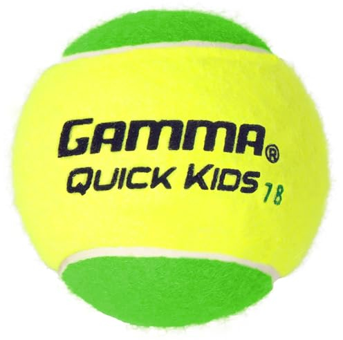 Gamma Quick Kids 78 Training Tennis Balls for Kids & Beginners, Low-Compression Core Reduces Speed & Bounce, Great for Tennis Practice, USTA & ITF Approved for 10 & Under Tournaments, Box of 48