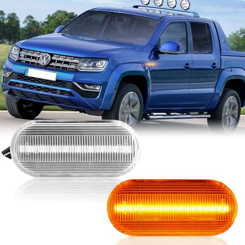 POPMOTORZ 2 Stück LED Seitenblinker Blinker mit Canbus Fehlerfrei 2835 SMD für VW Golf MK3 MK4 J-etta Passat B4 SEAT Altea MK1 Ibiza MK2 MK3 MK4 Ford Fiesta MK5 Focus MK2, Transparent