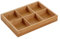 HAOHIZE Setzkasten Holz, Holztablett Geteilt Mit Fächern, Servierplatte Holz, Snack Kaffee Tee Obst Tablett Serviertablett, Sortiertablett aus Holz, Gitter Display für Küche, Bar, Party (33x22cm)