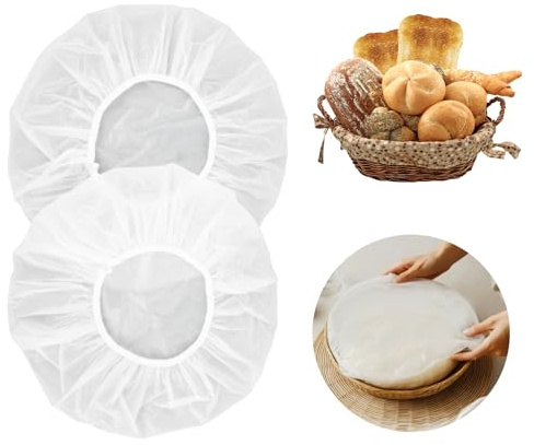 MAQIHAN Lot de 2 couvercles de bol réutilisables pour protéger le pain - En plastique EVA - Élastique - Pour le stockage des aliments - Bonnets de douche - Panier de levain - Fournitures de pâtisserie