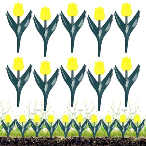Yorajuy Valla de cama de flores | Valla decorativa de jardín | Decoración de plantas para área de piscina, recinto de mascotas, patio delantero, patio trasero, vegetales elevados