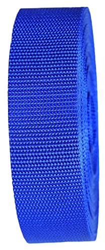 Polyester-bomullsband, Webbing Strap Tejp 38mm Polypropen Multicolor 5-50 Yards for Bag Bagage Strapping(Blue,38MM x 20 Yards)