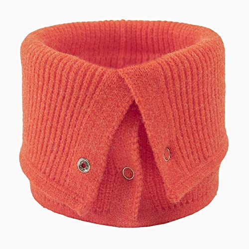 Damen Loopschal Strickschal Schlauchschal Winterschal Infinity Schal Mode Halsband Mit Knöpfen Rundschal Halstücher Halswärmer für Männer, Frauen,Orange
