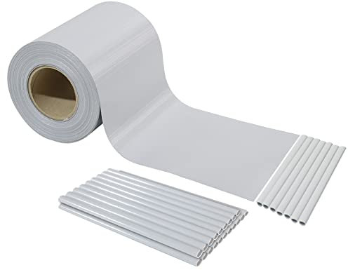 CCLIFE Telo Frangivista per Recinzione in PVC Giardino Strisce frangivista con 26 Clip per recinto Metallico Doppio Stelo 19cm x 35m/19cm x 50m