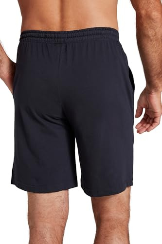 JP 1880 708405 Pantalon de Pyjama, pour Homme, Grandes Tailles, Grandes Tailles, Tailles L-8XL, Pantalon de Pyjama, Short, Taille élastique, jusqu'à 8XL, Bleu Marine foncé., 9XL