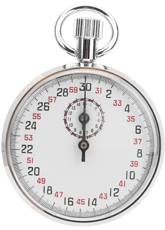 Mechanical Stop Watch Round Handheld Chronograph Sports Running Timer Referee Count with Storage Box