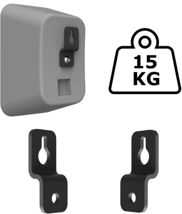 Mars Outpost | Supports muraux universels en métal pour Haut-Parleur Satellite | Robuste | Vis M5 M6 UNC 1/4-20 | Plus de 15 kg | Compatible avec la Plupart des Marques | Lot de 2