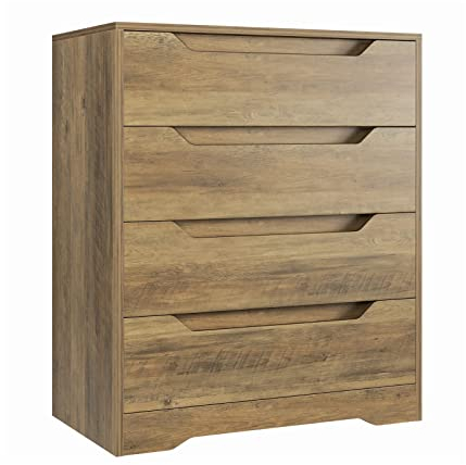 HOCSOK Kommode, Sideboard mit 4 Schubladen, Mehrzweckschrank Großer Stauraum, für Wohnzimmer, Flur, Schlafzimmer, 69x39x82cm
