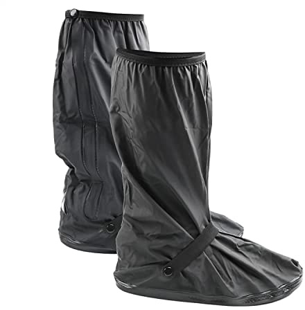 Rebeca Shop Copriscarpe Impermeabile universale PVC | Stivali Con Cerniera | Unisex Uomo Donna | Antiscivolo Pieghevole Riutilizzabile | Pioggia e Neve | Moto scooter (XXL)