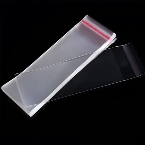Zydiwo 200pcs Bolsas de Celofán Transparentes OPP Bolsa Autoadhesiva Bolsa Plastico de Regalo Bolsa Embalaje Transparente para Galletas Dulces Chocolate Caramelo Bocadillos (8 * 27cm)