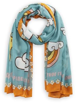 CODELLO Damen Peanuts™ Schal aus recyceltem Polyester mit Snoopy & Woodstock Print