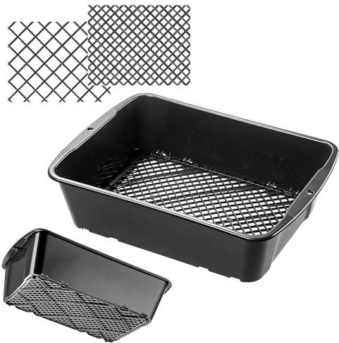 KADAX Setaccio da giardino regolabile in plastica, filtro rotondo in plastica per sabbia, compost, terra e pietre, con regolazione manuale del filtro (rettangolare)