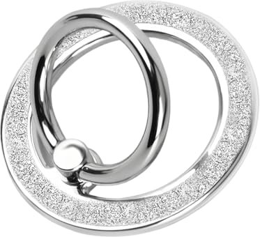 Magnetic Mobile Phone Grip & Ring Holder, Glitter Soporte Magnético para Teléfono, Anillo Móvil Rotación 360°, Soporte de Anillo para Móvil de Metal para 16/15/14/13/12 Pro Max Plus
