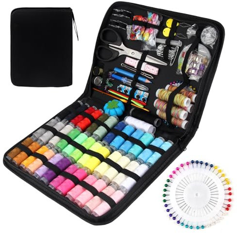 RYAN Nähzeug Set mit 226 Stück Nähmaschinen zubehör Nähset Grundausstattung Enthält Nähgarn Nadeln Schere Knöpfe für Anfänger Erwachsenen Zuhause Nähmaschine