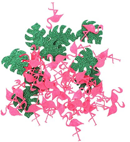 Luxshiny 1 Decorazione della tavola hawaiana Nozze decorativo per feste decorazioni arredamento del fenicottero coriandoli di fenicotteri coriandoli sparsi oggetti di scena Non tessuto