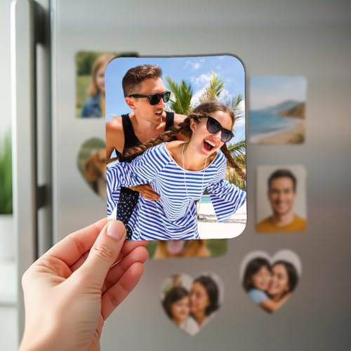 Imanes para Nevera Personalizados Rectangulares Flexibles | Pack de 5 y 9 Unidades | Imán de Fotos con tu Imagen para Regalo y Decoración | Compra Solidaria (Rectangular)