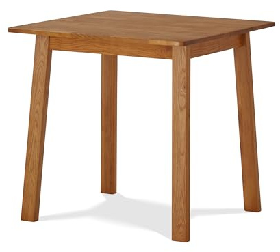 KHG Esstisch Küchentisch Holztisch 75x74x75 cm - Eiche Holz Massiv bis 100 kg belastbar - 4-6 Personen Massivholz Schreibtisch Landhausstil geölt