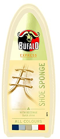 Búfalo Express self-shine sponge, immediate cleaning and shine, especially suitable for smooth skin, colourless, approx. 70 applications