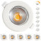 6er Einbaustrahler LED 10W Dimmbar LED Spots 230V Weiß Rund Deckenspots 3000K Warmweiß Einbauleuchten 65-88mm Lochmaß 850LM Einbauspots für Küche Wohnzimmer
