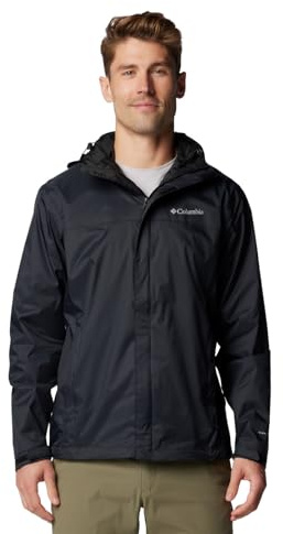 Columbia Men's Watertight II Waterproof Rain Jacket, Black, Medium