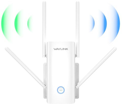 WAVLINK AX3000 Dual Band Wi-Fi 6 Range Extender, WiFi Extender Booster, WiFi Repeater mit Gigabit Port, 4x5dBi Antennen, Unterstützung Repeater/AP/Router/Mesh-Modus, einfache Einrichtung, funktioniert