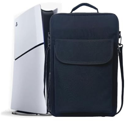 BeisDirect Tragbare PS5 Slim Reise-Tragetasche, Aufbewahrungstasche, Handtasche, Umhängetasche, Rucksack für Playstation 5 Slim, Spielekonsolen-Zubehör, 35 x 38 x 13 cm (Ohne Logo)