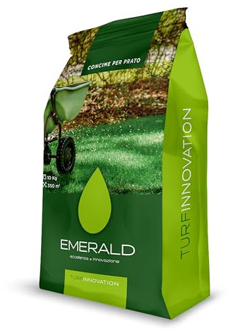 Emerald RACE Turf Innovation,CONCIME DI SPINTA VEGETATIVA Fertilizzante Granulare Primaverile e Autunnale,10kg (400mq)