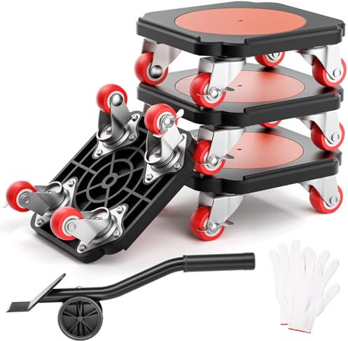Furniture Movers 4 Wheels Heavy Duty Furniture Sliders Furniture Dolly Appliance Dolly Set for Moving Heavy Furniture Appliance Refrigerator Sofa Bed