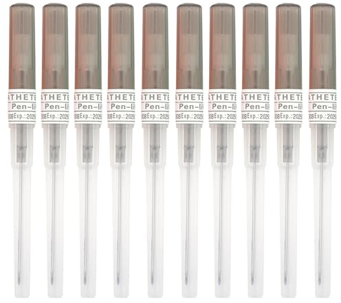DAVBNM 10 Pieces Piercing Needles, 16G Gauge Catheter Needles, Stainless Steel Piercing Accessories for Ear, Lip, Nose, Tongue, Belly, Nipple,