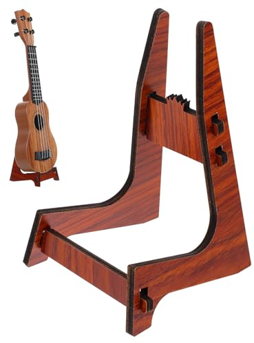 ULTECHNOVO Soporte de Madera Soporte Fuerte para Ukelele y Violín Diseño Plegable y Varios estilos Color Aleatorio Fácil de Transportar en Casa o Adecuado para Instrumentos Pequeños