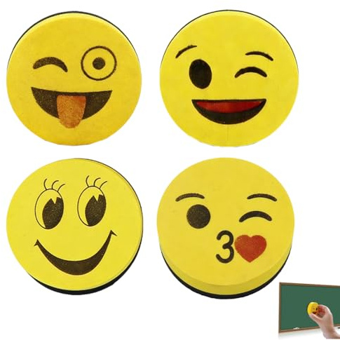 UYVPAER Lot De 8 Éponges Magnétiques Pour Tableau Blanc, 5 X 5 X 2 Cm, Idéales Pour L'École, Le Bureau Et La Maison, Nettoyant Pratique Pour Tableau Blanc