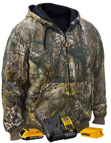 DEWALT DCHJ074D1-S Realtree Xtra Camouflage Heated Hoodie, Small, Camouflage