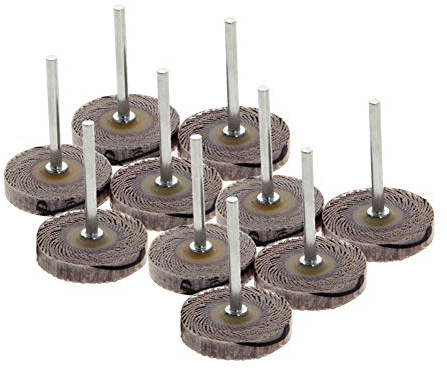 Utoolmart Lot de 10 disques abrasifs à lamelles Grain 120 25 mm x 5 mm x 3 mm