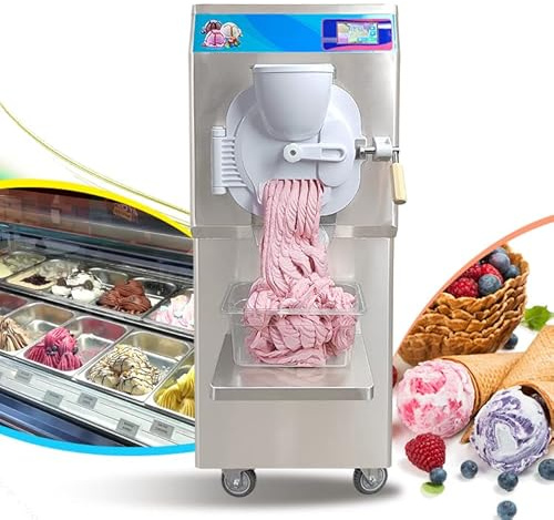 Kolice CE Certificate Commercial Hard ice Cream Machine Gelato ice Cream Making Machine, Batch Freezer -Extra Strong Door, 14L Cylinder