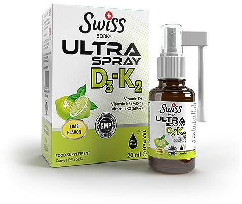 Vitamin D3 K2 Spray — High Strength (20ml) Supplement with 3X Absorption & Triple Potency Formula — Vitamin D 10000IU + K2 (MK-7 & MK-4) for Bone, Immune & Heart Health – Refreshing Lime Flavor(halal)