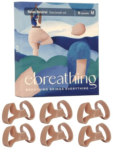 Ebreathing Soft Nasal Dilators for Improved Breathing, Snoring Relief & Sinus Congestion - Comfortable Nose Vents for Sleep, Sports & Daily Use (Brown_Neutral, Large)