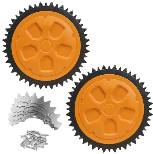 Mähroboter Räder Für Worx Landroid, Mähroboter Zubehör mit Edelstahl Spikes Kompatibel mit Worx WR141E / WR142E / WR143E / WR165E / WR167E Mähroboter,für Rasen