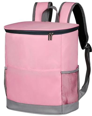 Mochila de enfriamiento mochila refrigerador bolsas de enfriador de gran capacidad aislante ＆ Bolsa de refrigerador de playa a prueba de fugas con el lado ＆ Bolsillo de bolsillo delantero mochila par