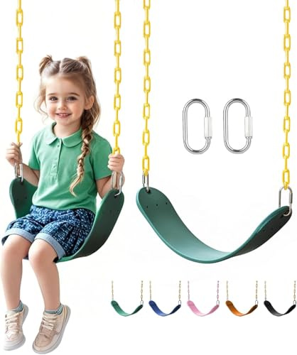 Little Dove - Asiento oscilante Resistente, Columpio para niños con Cadenas Resistentes al óxido de 66 Pulgadas, Accesorios de Repuesto de Malla rápida, Columpio para Juegos al Aire último