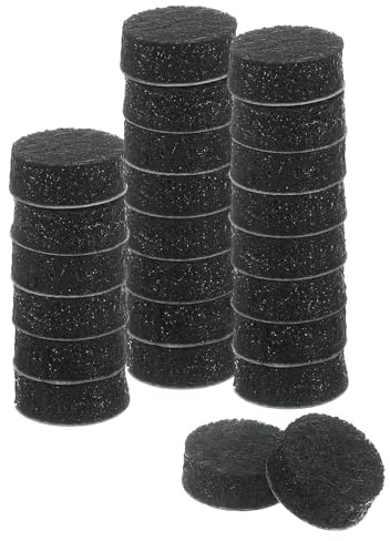 uxcell Furniture Pads, 24Pcs 0.5 - Round Self Adhesive Felt Furniture Pads, Floor Protectors for Furniture Feet Chairs Legs Hardwood Floors (Black)