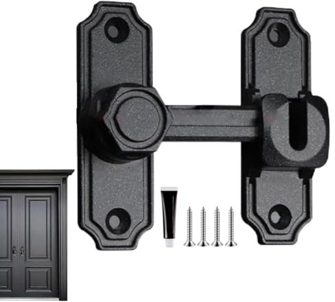 Serratura per Cancello - Sistemi di Blocco e Chiusura per Porte Scorrevoli - Fermaggio per Garage Cassetti Finestre Cantinette Bagno Giardino Gabbie per Animali