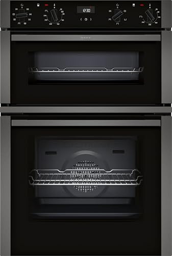 NEFF, N50, U1ACE2AG3B, 60cm Built-in Double Oven with CircoTherm, Easy Clean and LCD display in Graphite-Grey