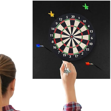 Protezione da parete per dartboard - supporto per freccette | Darts Room Protectorr, Dartt Target Protecttor con durata, protezione nera pesante rimovibile per adulti Home Office Garage C