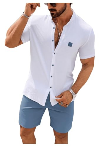 SOLY HUX Men's Summer Outfits 2 Piece Short Sets Casual Beach Outfit