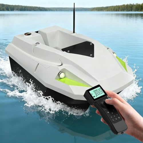 GPS RC Fishing Bait Boat for Carp, 2kg Capacity Bait Compartment, 3-Speed Adjustable for Feeding and Trolling